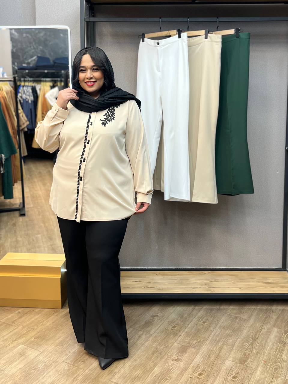 شلوار دمپا گشاد سایزبزرگ کد 089