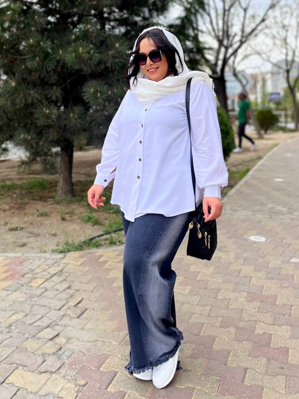 شلوار سایزبزرگ جین شافل کد 164