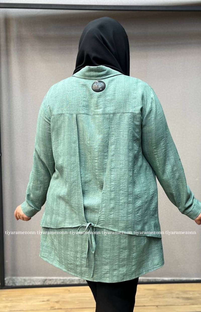 شومیز سایزبزرگ پشت گره کد 235