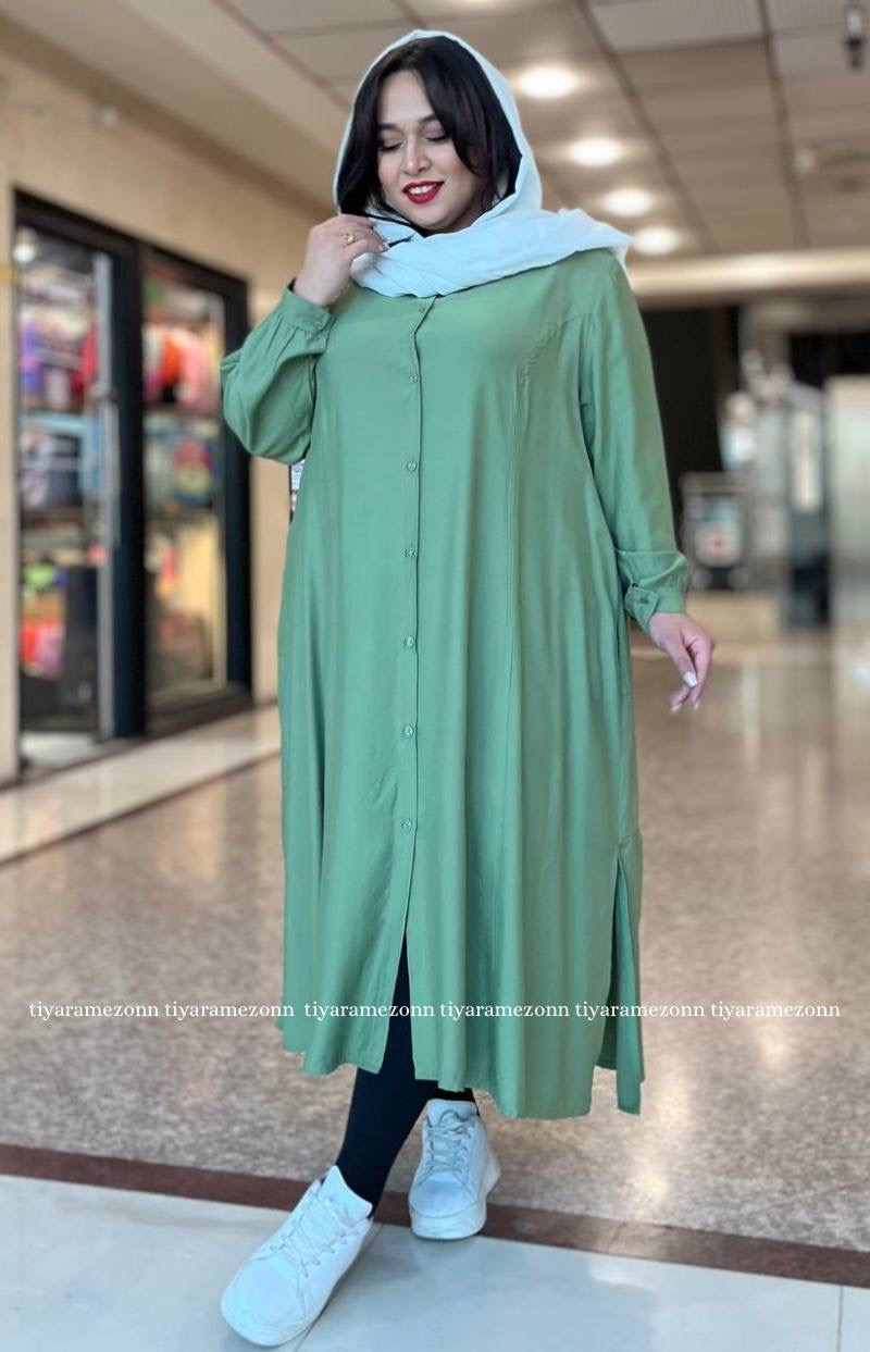 پیراهن سایز بزرگ پشت طبقه ای کد 256