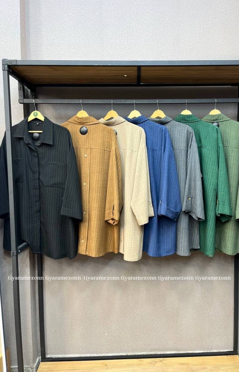 شومیزمانتویی سایزبزرگ پشت دکمه کد 261