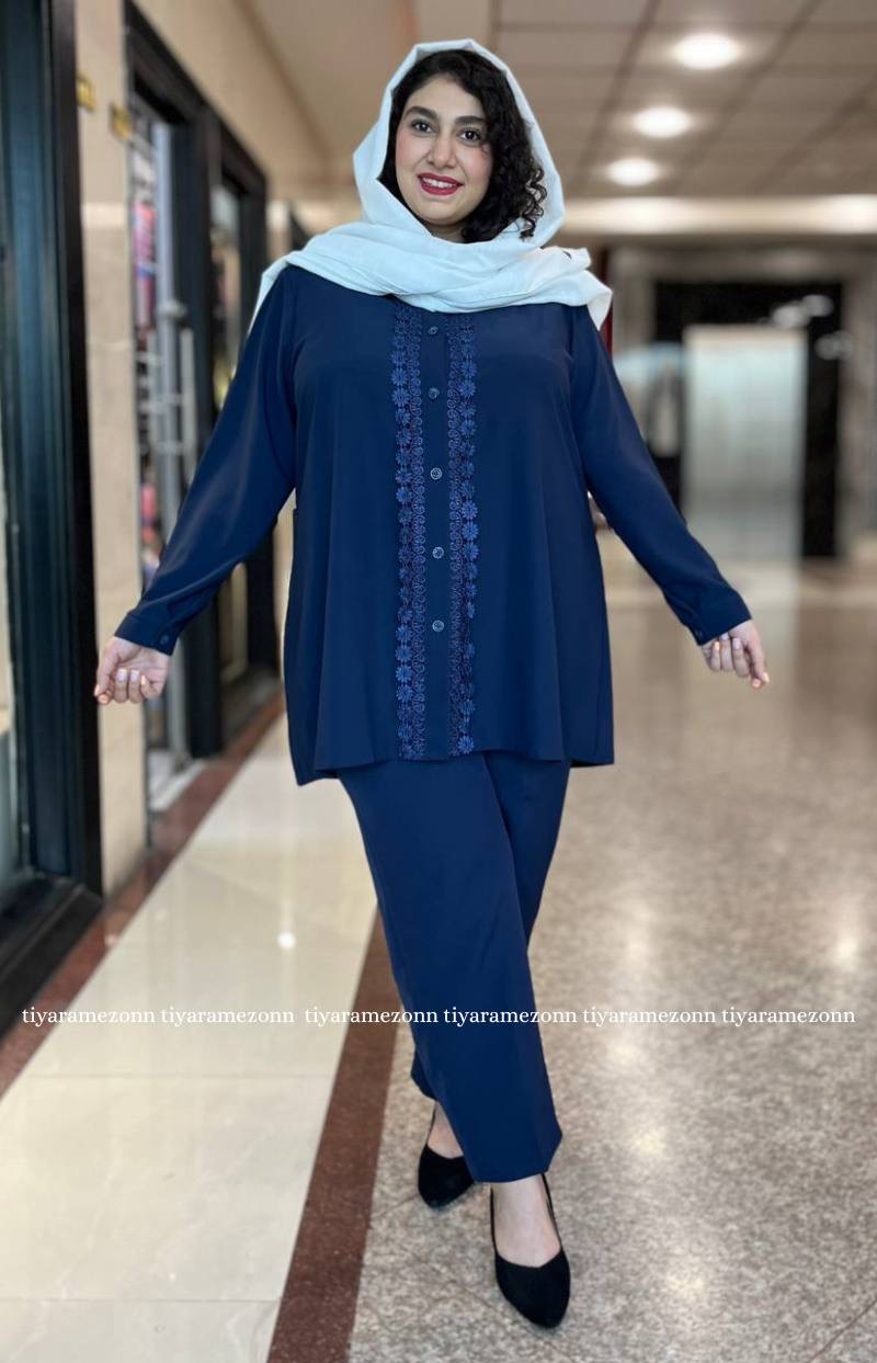 شومیز سایزبزرگ  الیزه خرجکار گیپور مدل زرین  کد 282