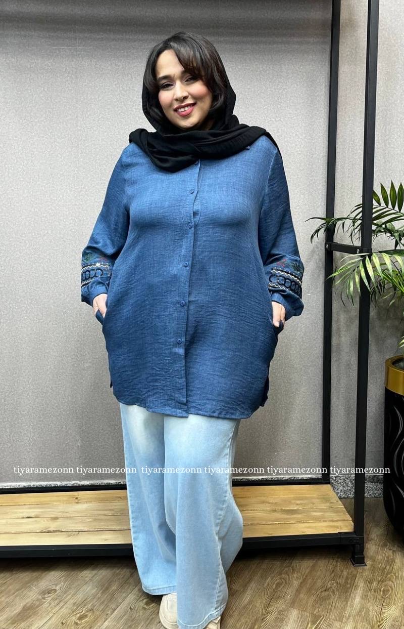 شومیز سایزبزرگ  الیزه خرجکار گیپور کد 282