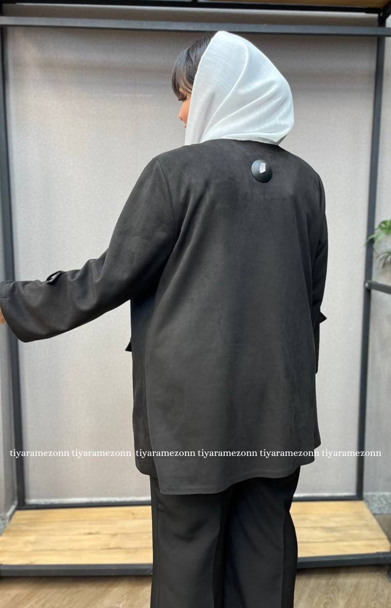 کت مخمل زنانه سایزبزرگ  گل افشان کد 300