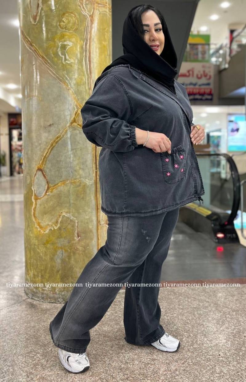 شلواربگ سایزبزرگ جین   مدل بند دار کد 400