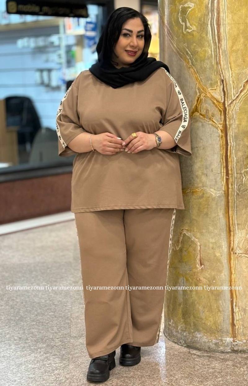 ست تیشرت شلوار سایزبزرگ مدل بالنسیاگا کد 403