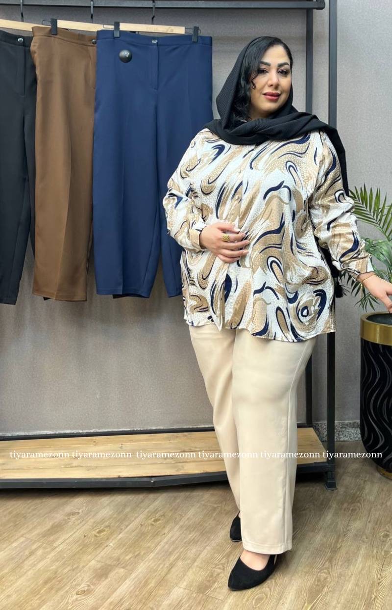 شلوار سایزبزرگ نیم بگ جین  تابستانی کد 244