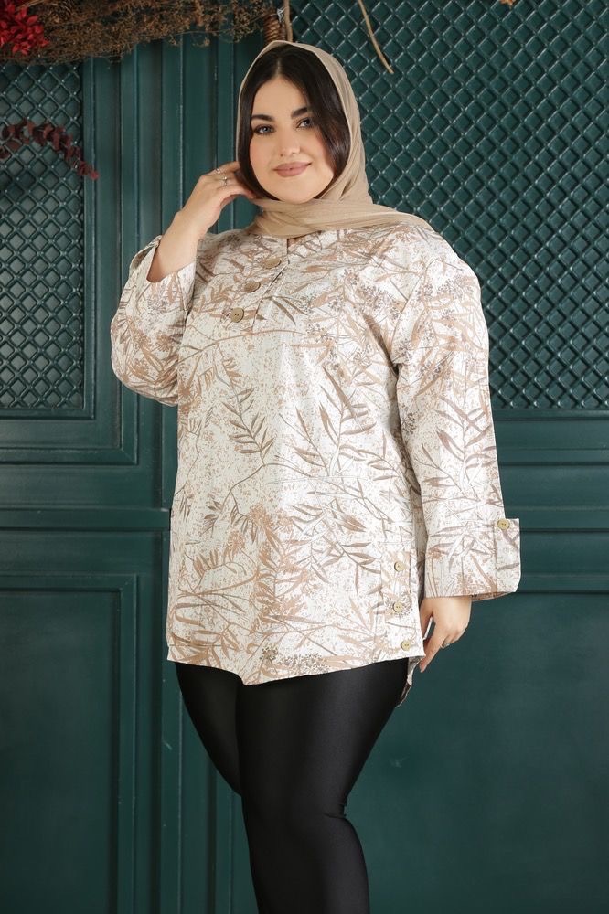 شومیز سایزبزرگ  مدل  سه دکمه 437