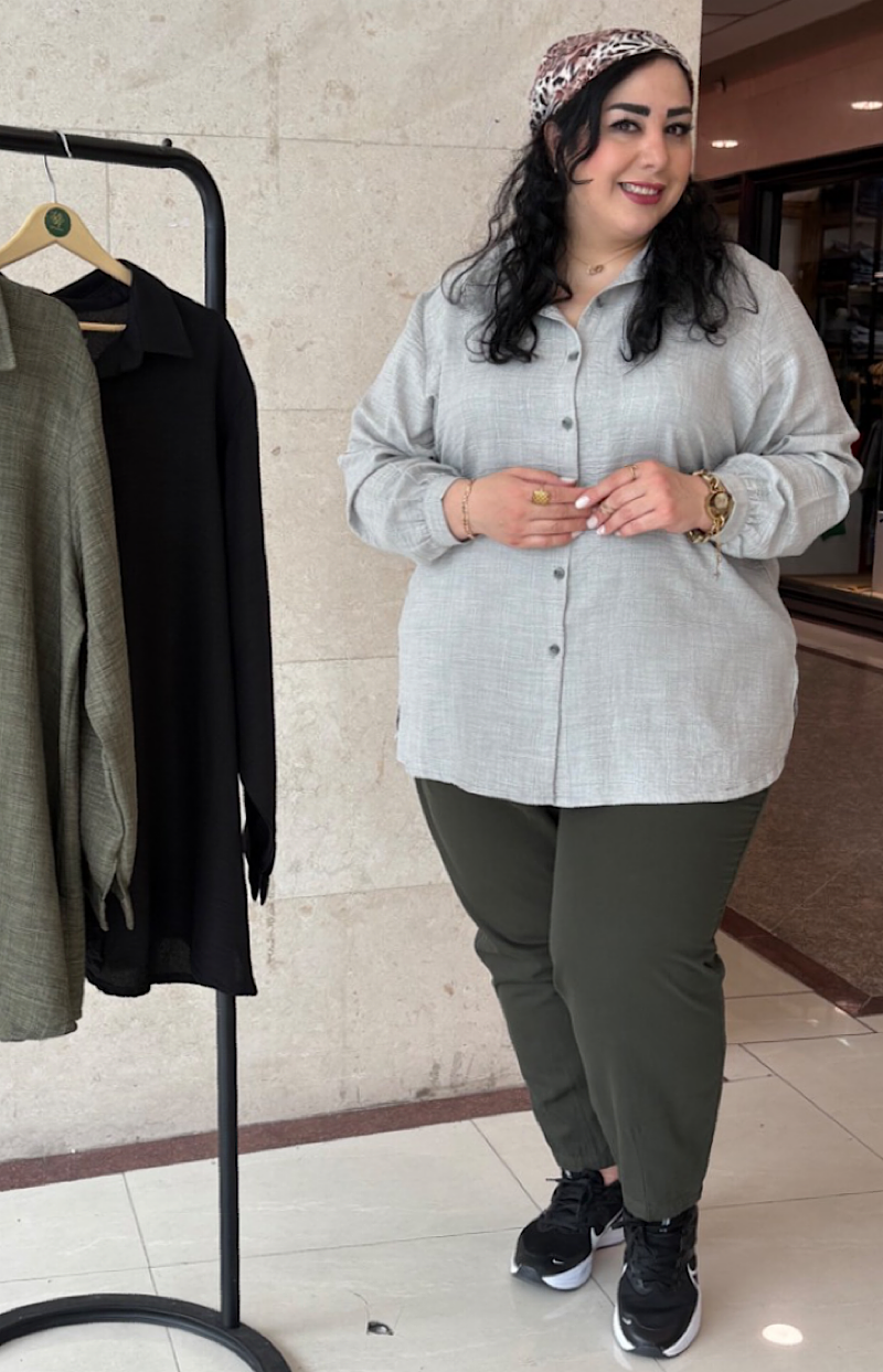 شومیز سایزبزرگ  مدل  شانتون 439