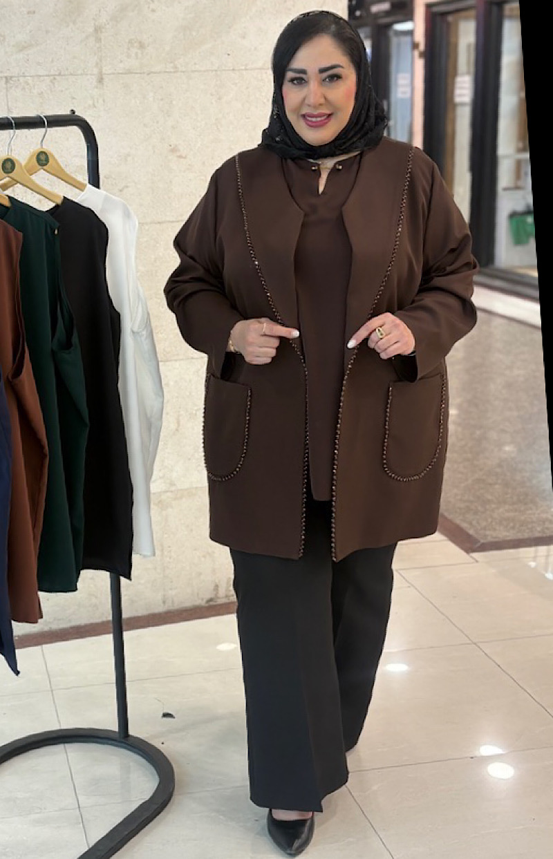 کت زنانه سایز بزرگ کریستال دوزی کد 269