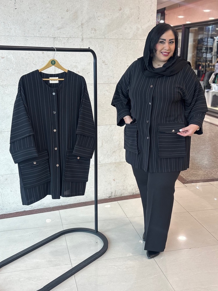 مانتو سایز بزرگ مدل  دیپلمات کد 464