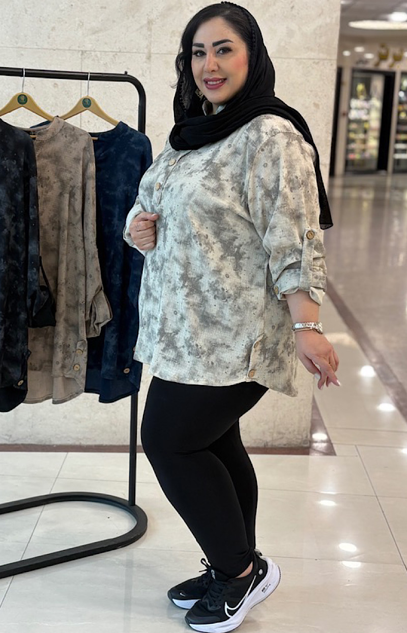 شومیز سایزبزرگ زنانه  مدل کهکشانی 458