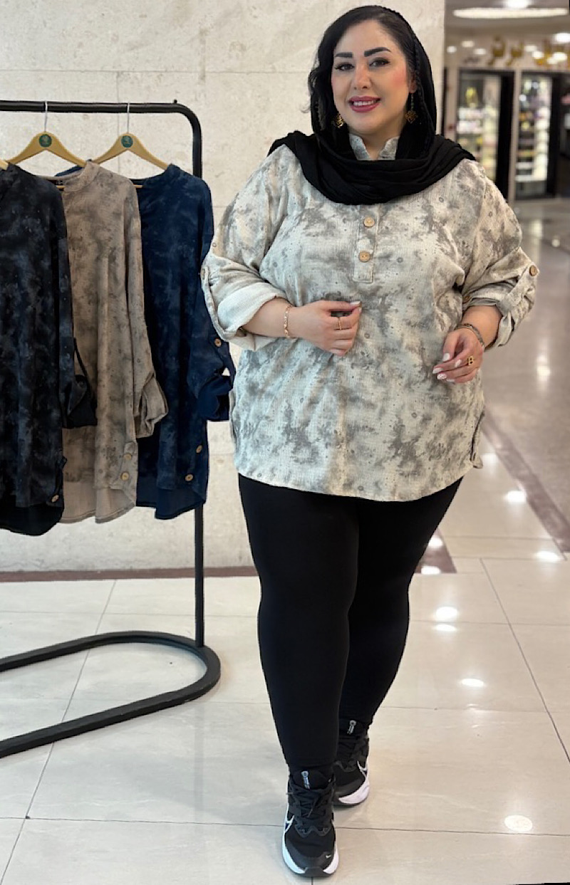 شومیز سایزبزرگ زنانه  مدل کهکشانی 458