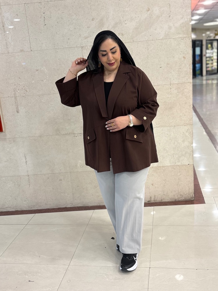 کت سایزبزرگ زنانه لینن کد 480