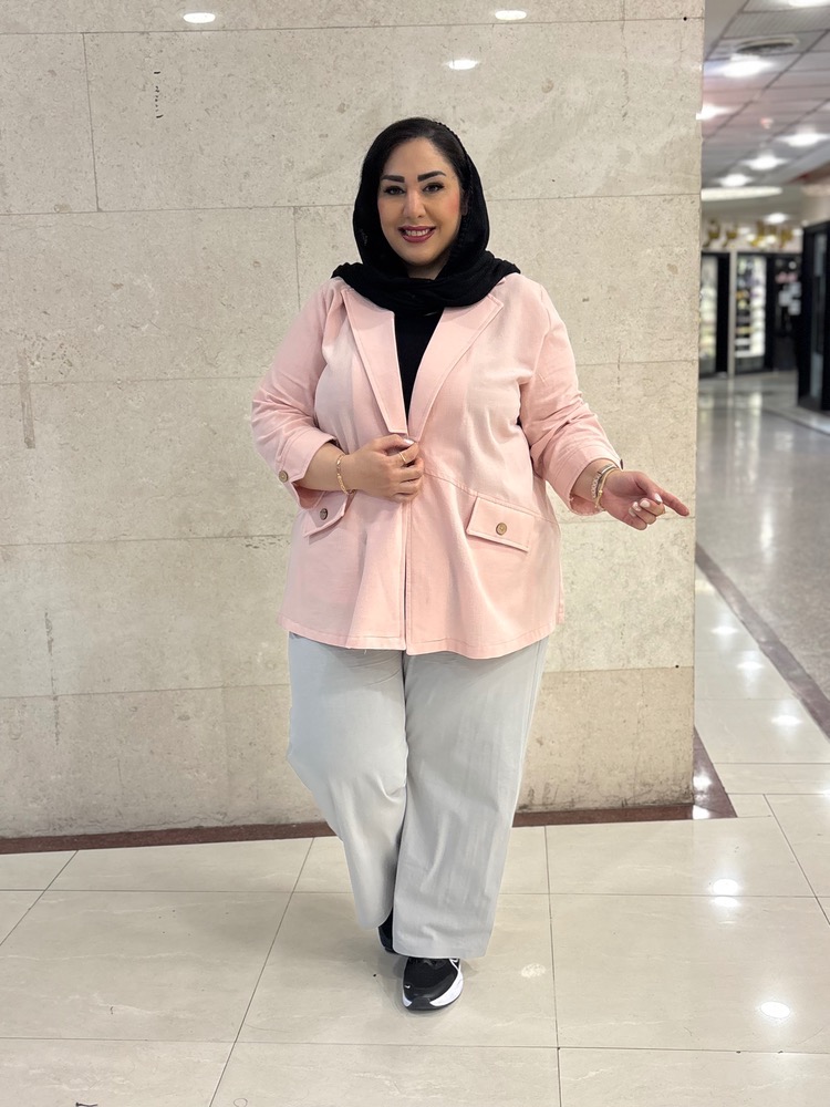 کت سایزبزرگ زنانه لینن کد 480