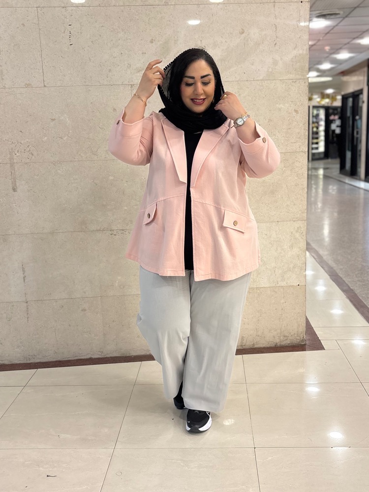 کت سایزبزرگ زنانه لینن کد 480