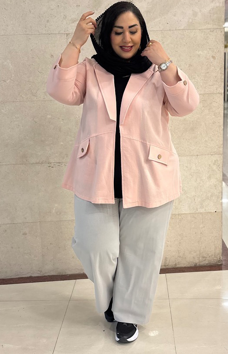 کت سایزبزرگ زنانه لینن کد 480