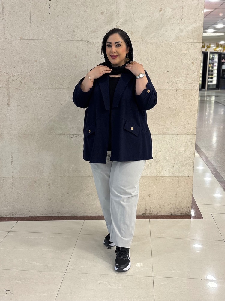 کت سایزبزرگ زنانه لینن کد 480