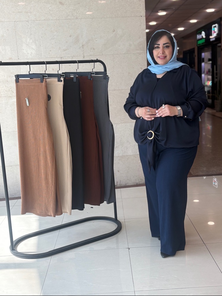 شلوار سایز بزرگ بگ تابستونی ریزشی مدل لیندا کد 492