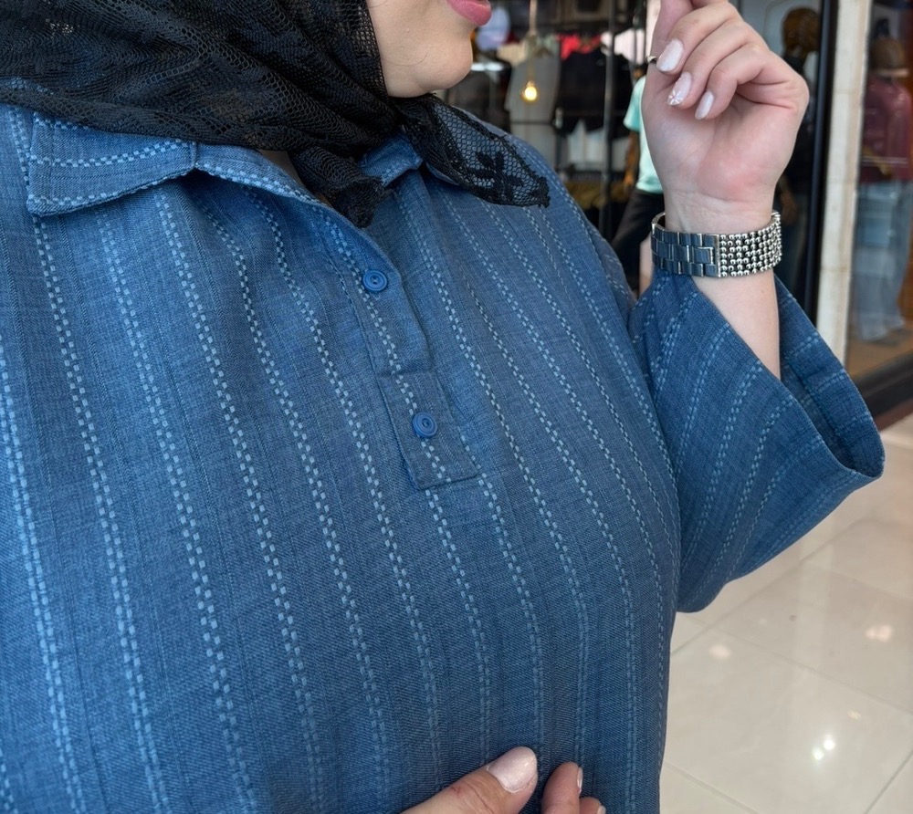 شومیز سایزبزرگ مدل راه راه نازگل کد 490
