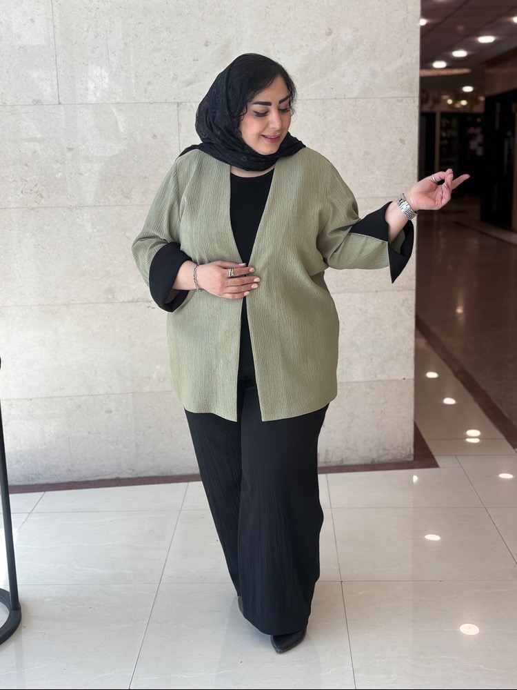 کت و شلوار زنانه سایزبزرگ مدل لیندا کد 442
