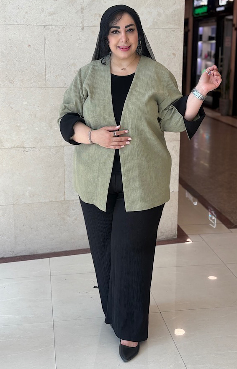 کت و شلوار زنانه سایزبزرگ مدل لیندا کد 442