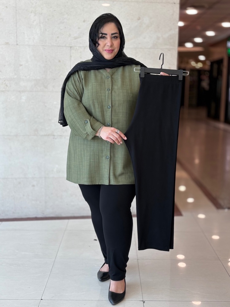 شلوار سایز بزرگ راسته لاکرا کد 495
