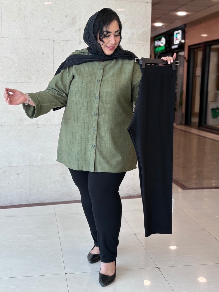 شلوار سایز بزرگ راسته لاکرا کد 495