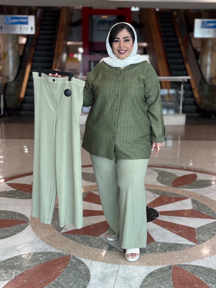 شلوار سایز بزرگ بگ تابستونی ریزشی مدل لیندا کد 492