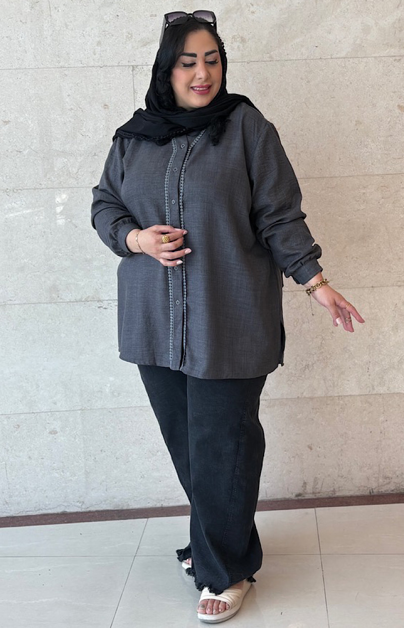 شومیزسایزبزرگ  مدل دونه عدسی کد 516