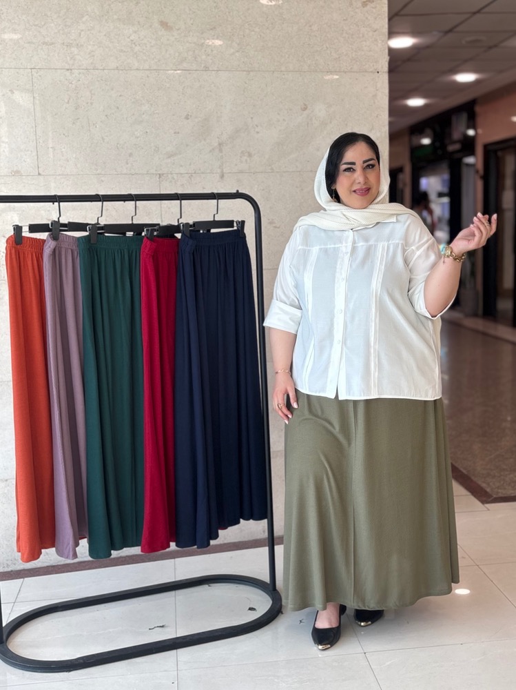دامن  سایزبزرگ مدل بیسکوییتی کد 513