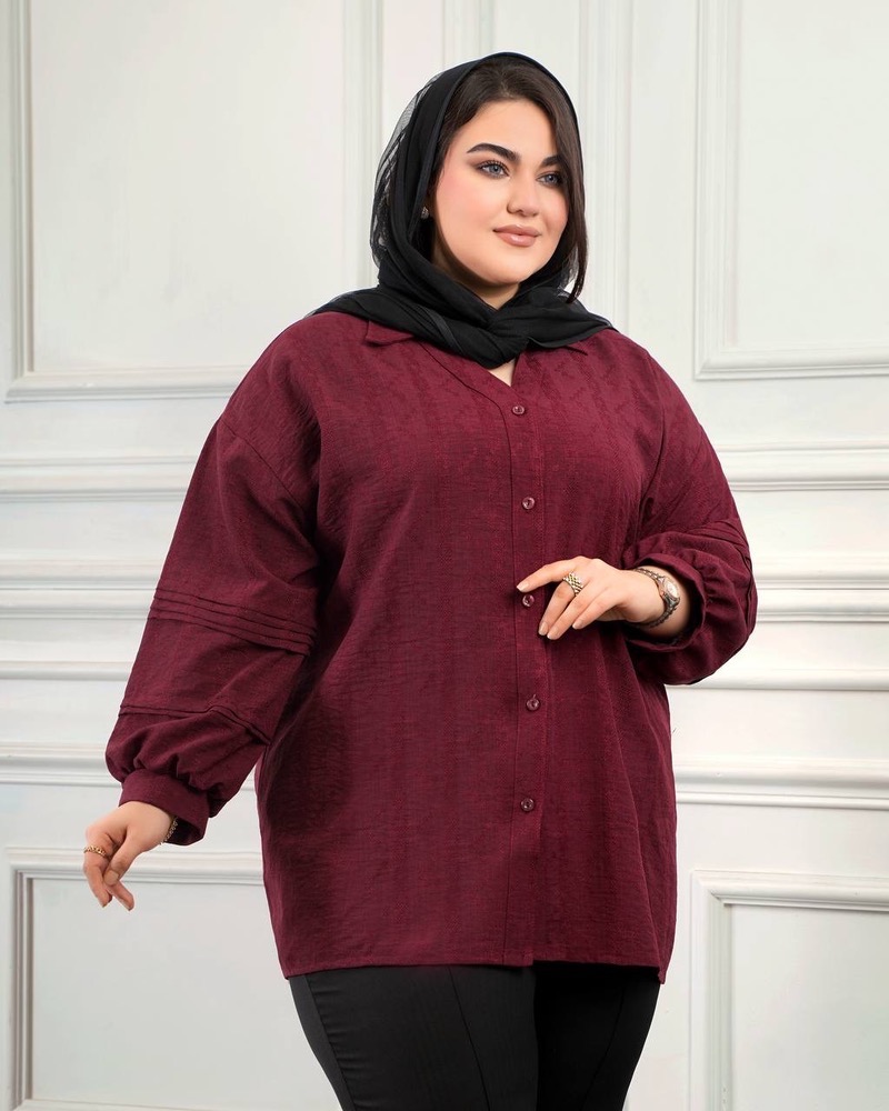 شومیز سایزبزرگ مدل راشین کد 523