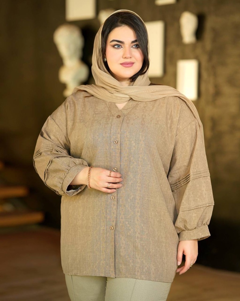 شومیز سایزبزرگ مدل راشین کد 523
