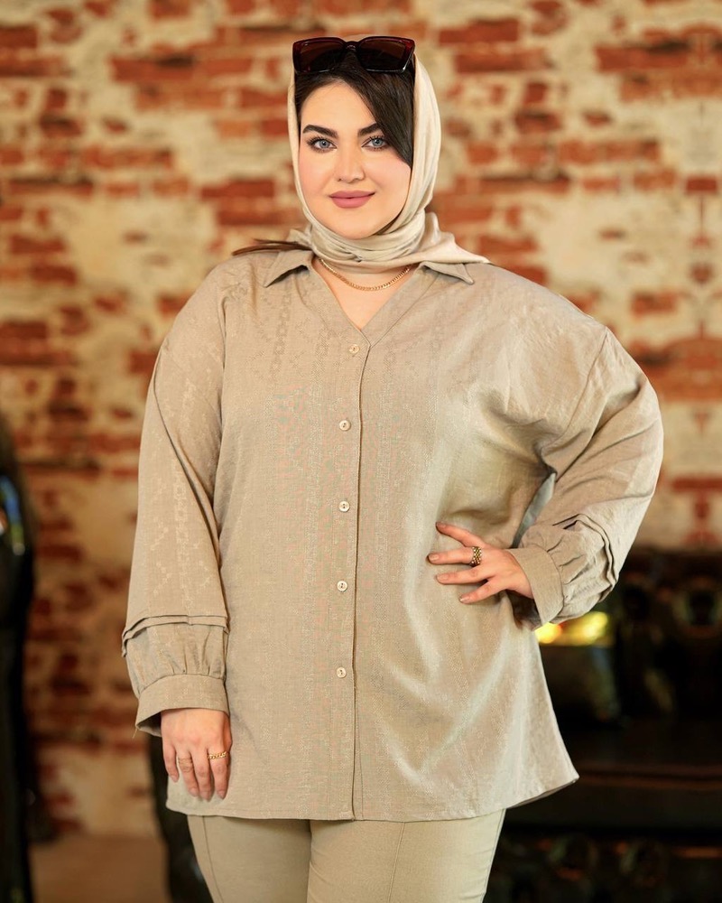 شومیز سایزبزرگ مدل راشین کد 523