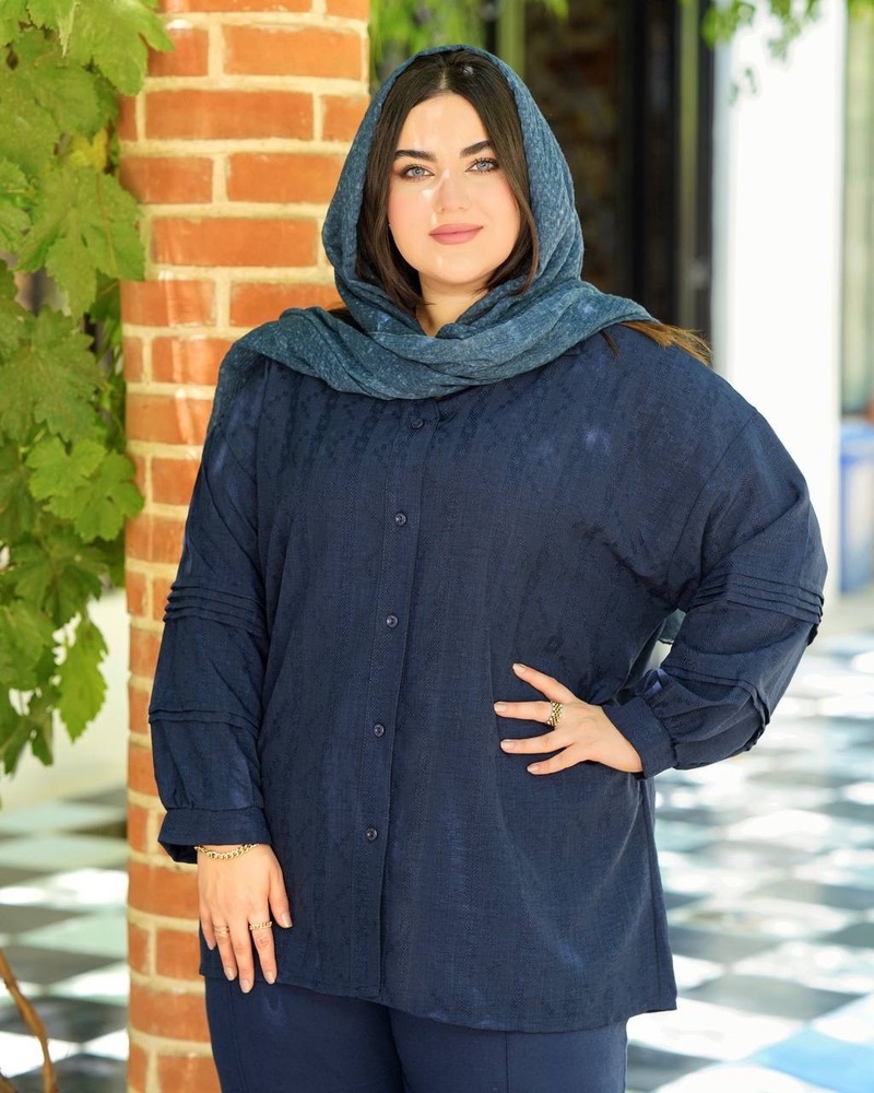 شومیز سایزبزرگ مدل راشین کد 523