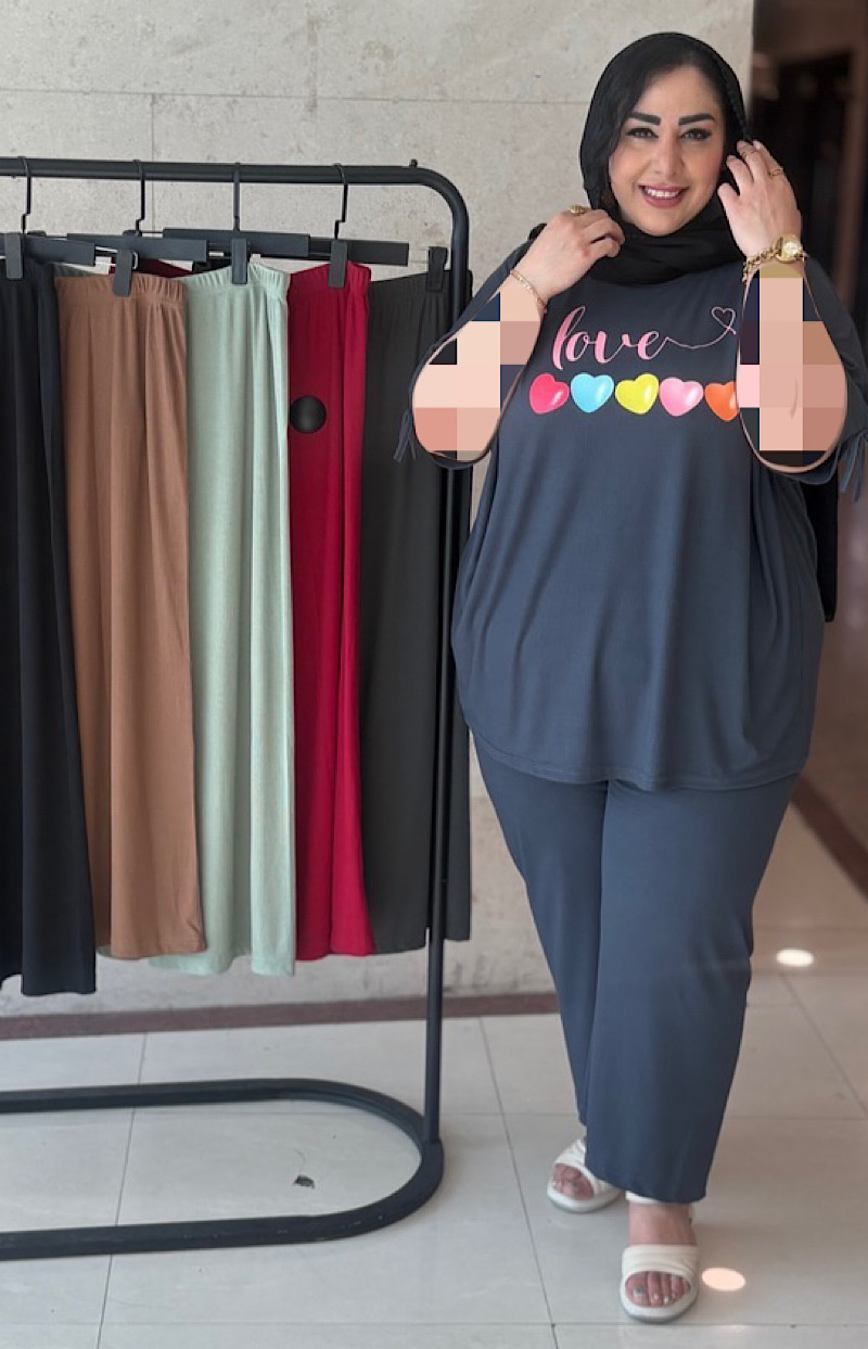 تونیک سایز بزرگ مدل قلب قلبی کد 505