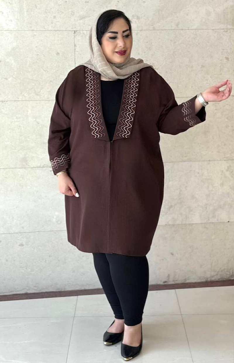 مانتو سایز بزرگ مدل  یقه ارشال کد 535