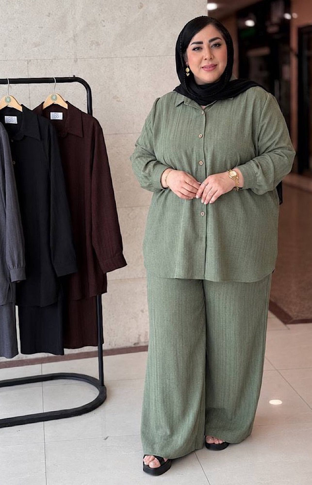 ست شومیز وشلوار سایزبزرگ تابستونی   سوفیا ژاکارد کد 510