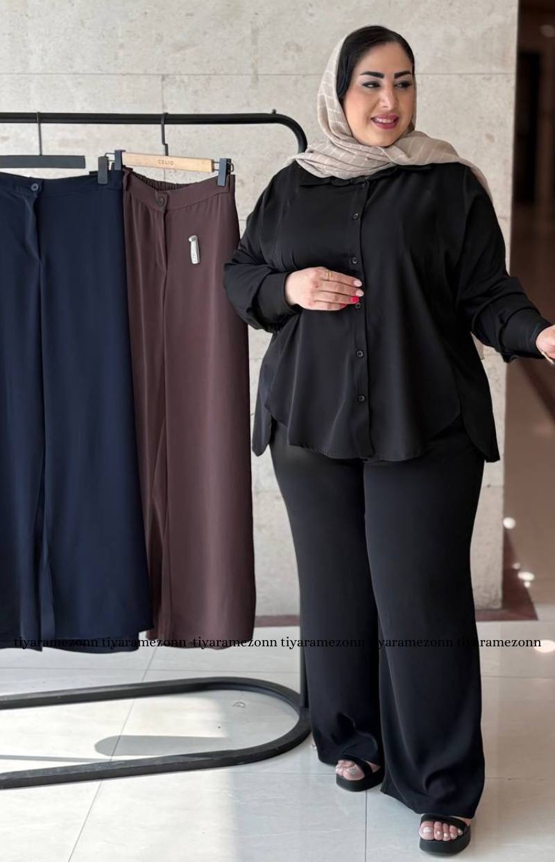 شلوار بگ سایز بزرگ مدل کاترین کد 597