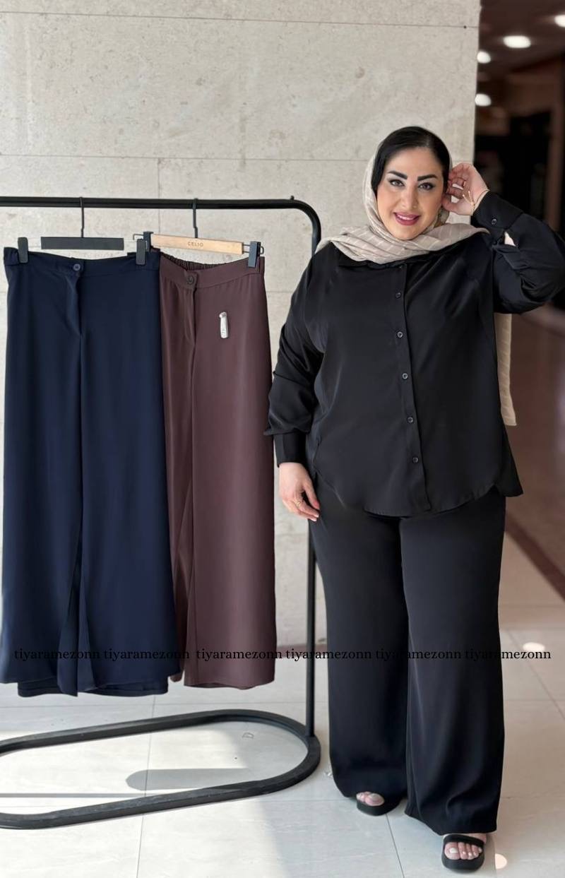 شلوار بگ سایز بزرگ مدل کاترین کد 597