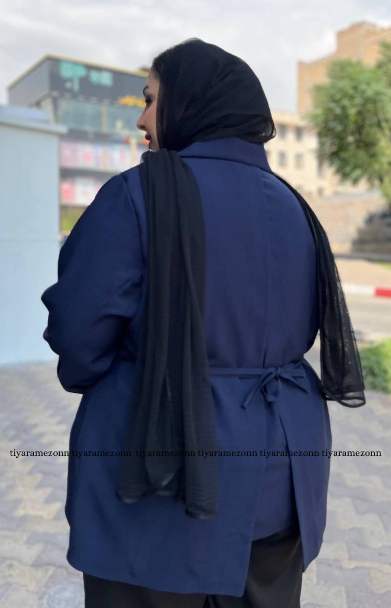 کت سایزبزرگ لینن  پری زارا کد 607