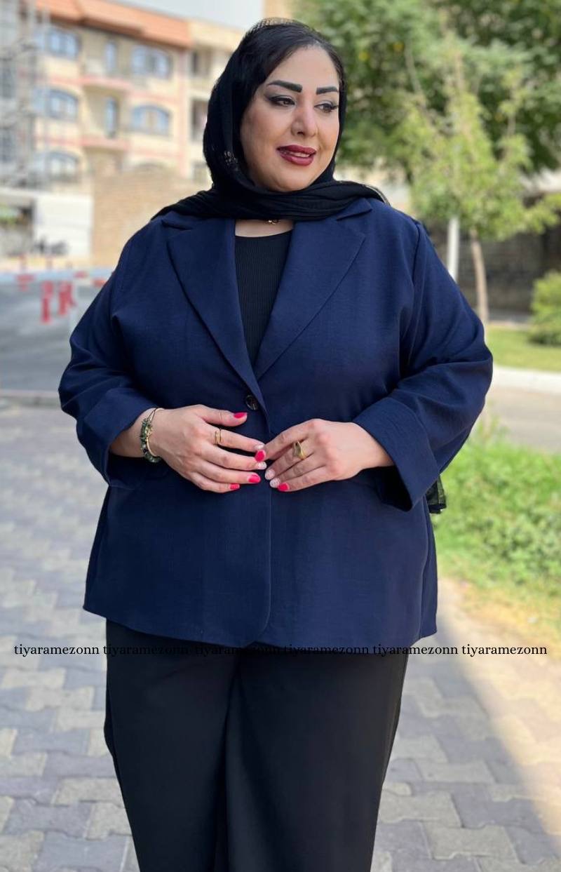 کت سایزبزرگ لینن  پری زارا کد 607