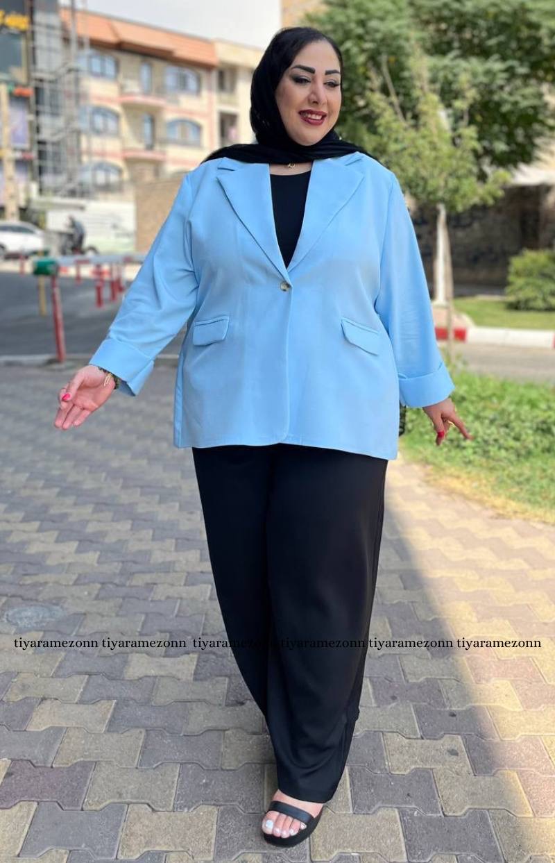 کت سایزبزرگ لینن  پری زارا کد 607