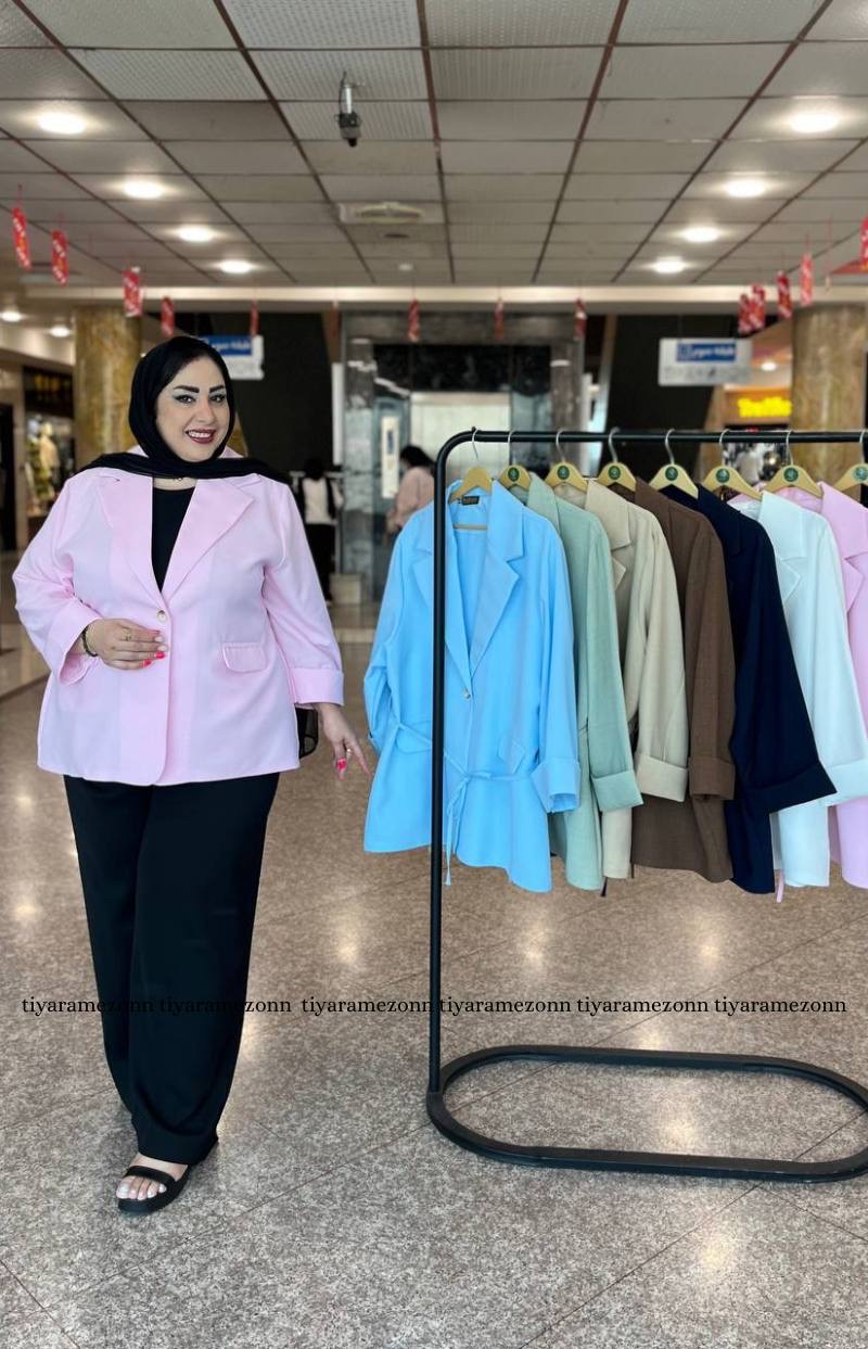 کت سایزبزرگ لینن  پری زارا کد 607