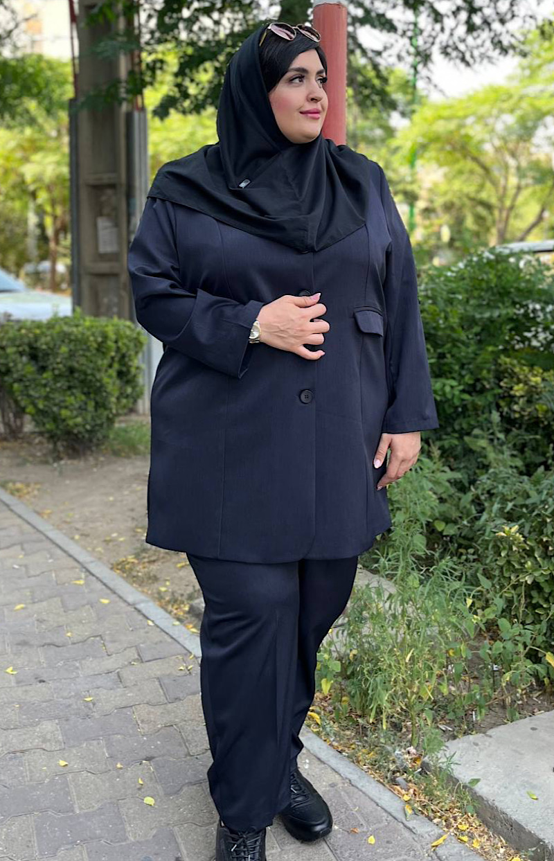 ست مانتو  و شلوار  اداری زنانه سایزبزرگ مدل کارتیر کد 610