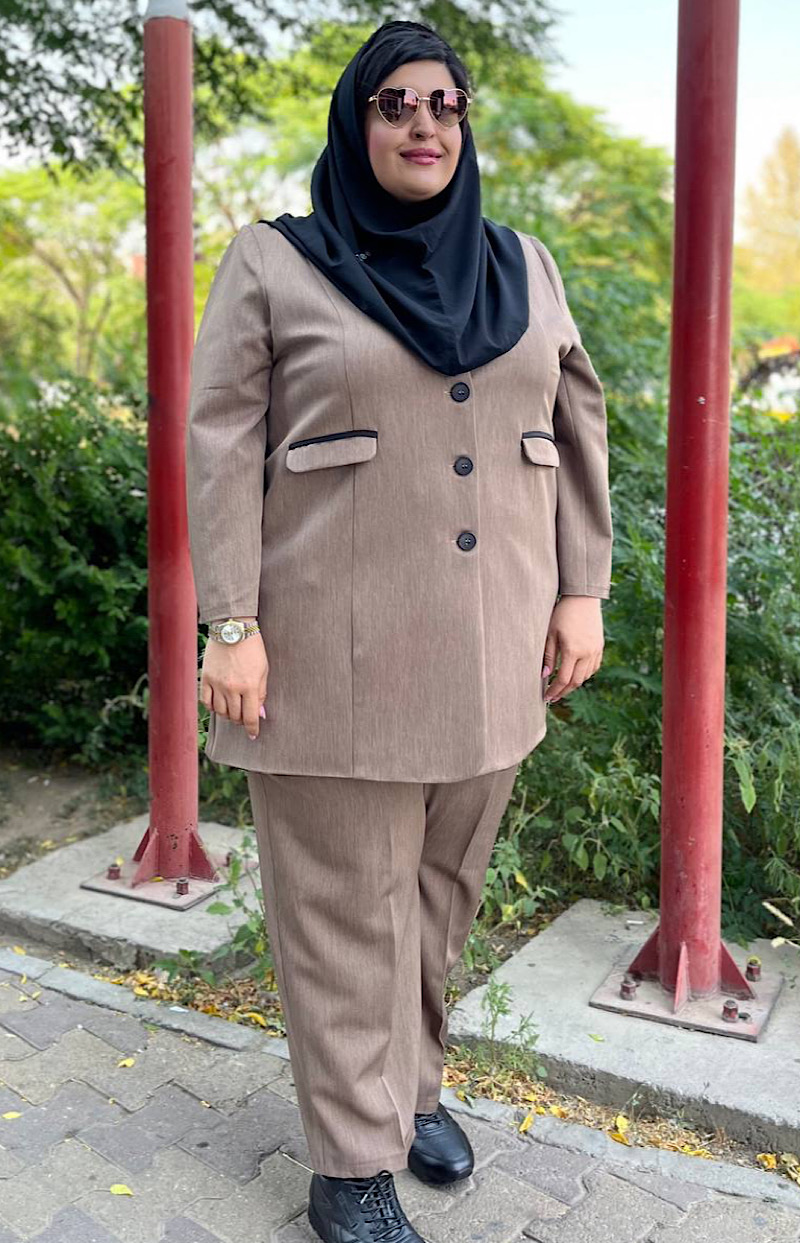 ست مانتو  و شلوار  اداری زنانه سایزبزرگ مدل کارتیر کد 610