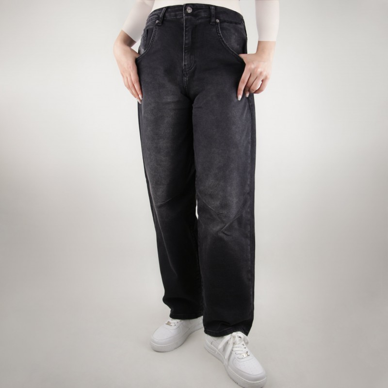 شلوار زنانه جین پر ذغالی D&G