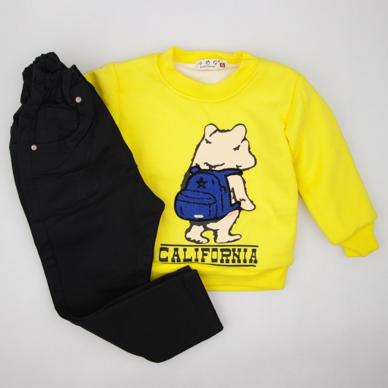 بلوز بچه گانه طرح خرس کوله دار