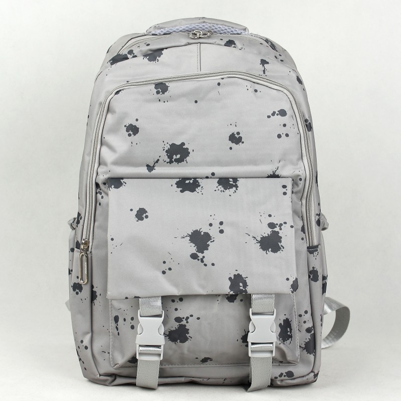 کیف و کوله پشتی دبستانی طرح خال خالی طوسی