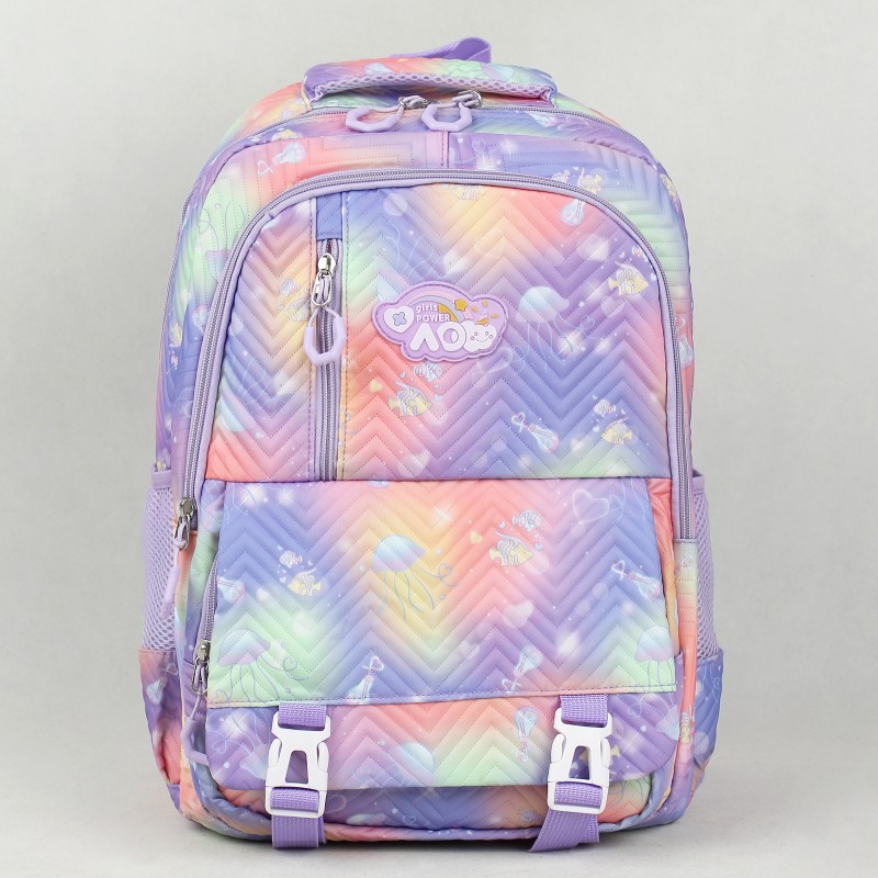 کیف و کوله پشتی دبستانی طرح اقیانوس بنفش